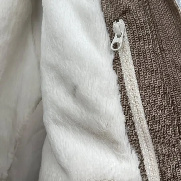 Columbia Titanium Women's Light Tan Insulated Waterproof Hoodie Jacket Size Medi