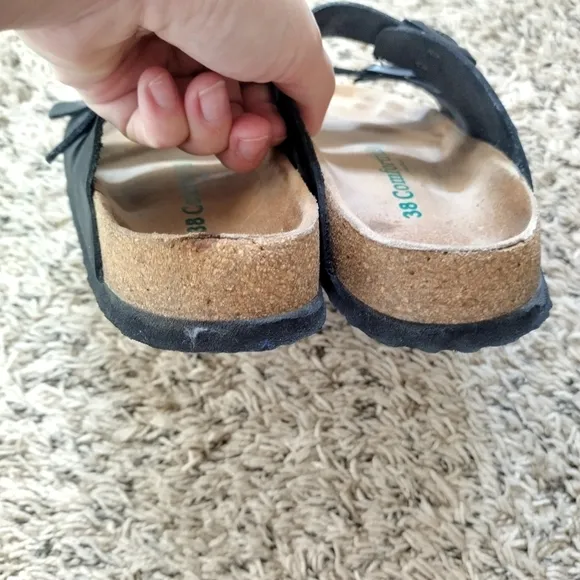 Comfortfusse Bali Leather Two-Strap Sandals sz 38/7-7,5