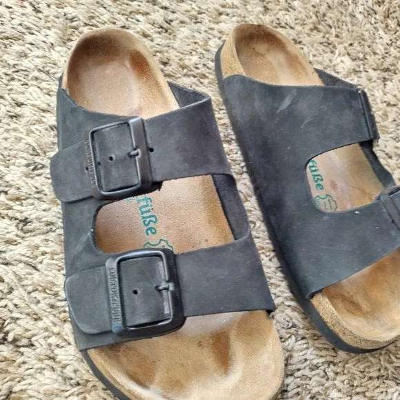 Comfortfusse Bali Leather Two-Strap Sandals sz 38/7-7,5