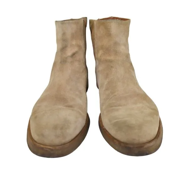 Common Projects Tan Suede Ankle Boots British Chelsea Side Zip Men's 12 EU 45