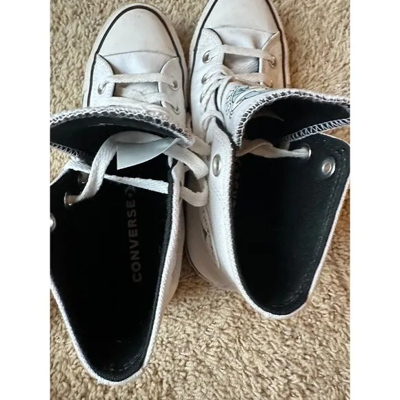 Converse All Star High Top‎ Sneakers &quot;Love Your Mother&quot; Graphic White Woman's 7