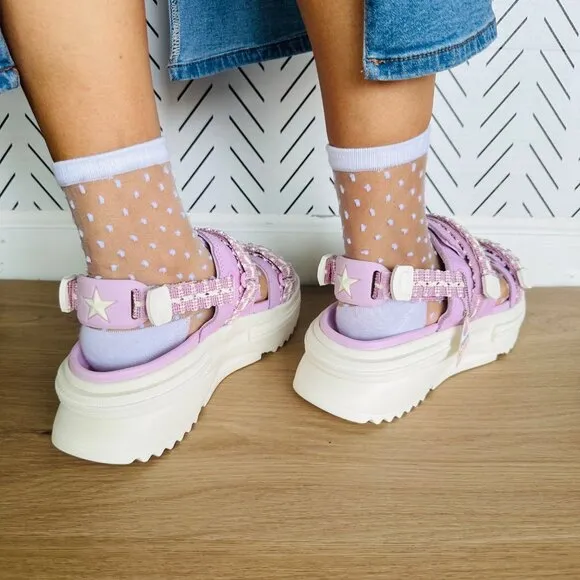 🤩Converse Run Star Utility Platform Chunky Sz 10 Women Sandals Lavender A07545C