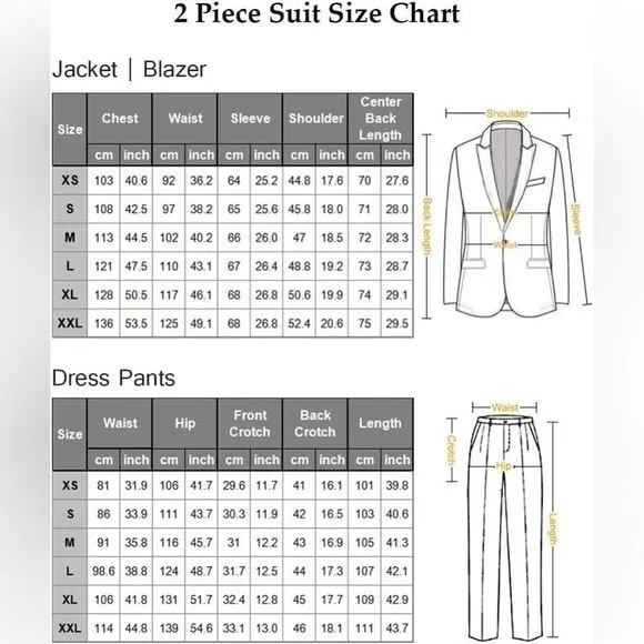 Coofandy Men Suit 2 Piece with Black Lapel Slim for Wedding Groom Tuxedo Set