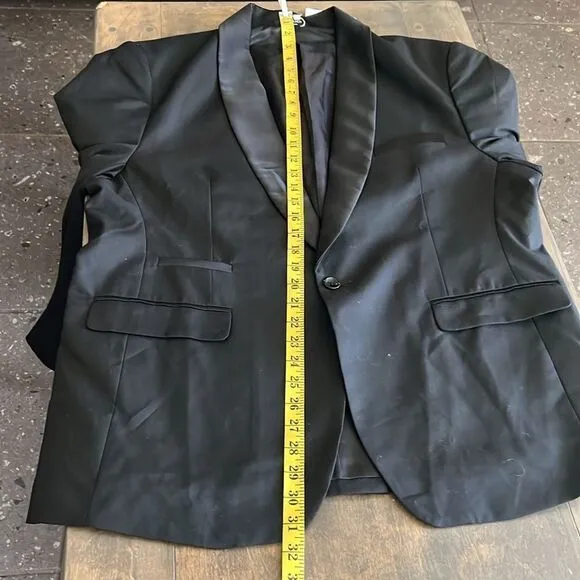 Coofandy Men Suit 2 Piece with Black Lapel Slim for Wedding Groom Tuxedo Set