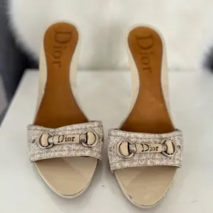 COPY - CHRISTIAN DIOR  Leather Slides Mules Sandals