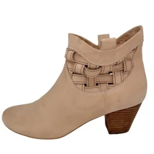 Corso Como Ankle Boots Tan Leather Heeled Booties Weave Size 6.5