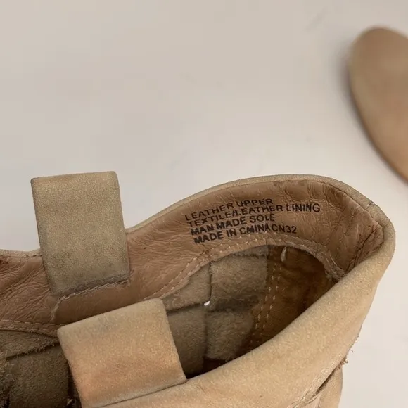 Corso Como Ankle Boots Tan Leather Heeled Booties Weave Size 6.5