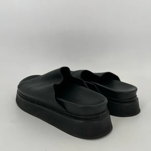 Cos Nappa Leather Platform Slides