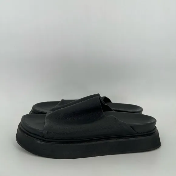 Cos Nappa Leather Platform Slides