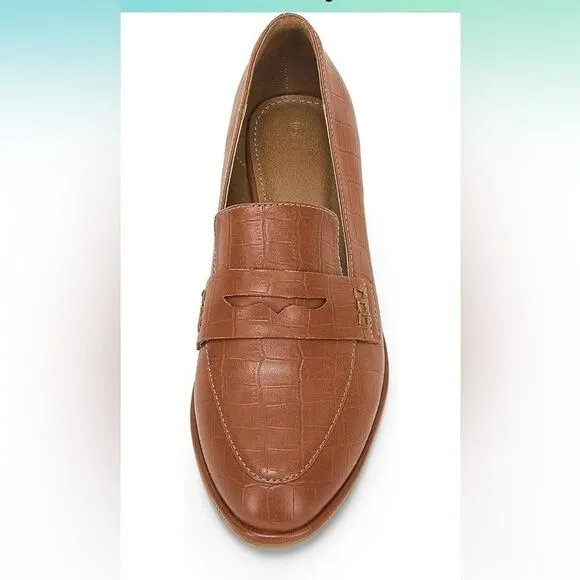 Coutgo Womens Classic Penny Loafers Crocodile Print  sz 9 NEW