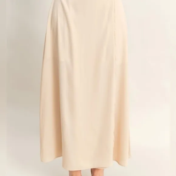 Cream Two-Piece Top And Skirt Set