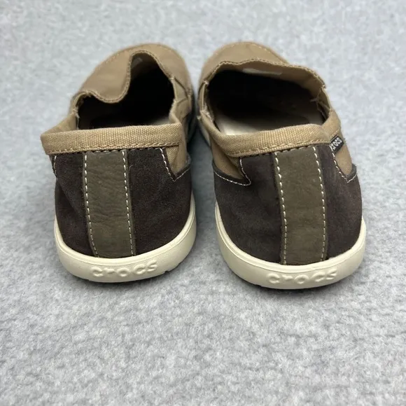 CROCS Canvas Slip On Boat Shoe Loafers Mens 7 /Wmn 9  LIghtweight Casual Beach