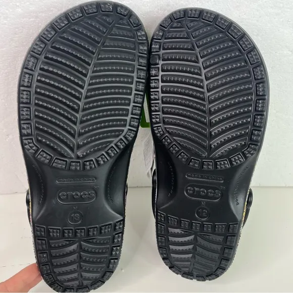 CROCS Harry Potter Limited Edition Black Loafers Slip-Ons with Paisley Design
