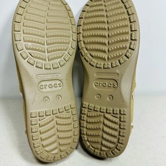 Crocs Loafers Santa Cruz Slip On Canvas Loafers Shoes Mens Sz 8 New