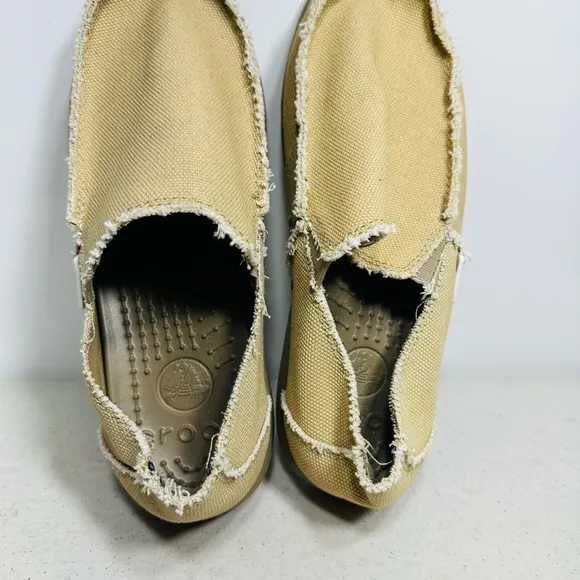 Crocs Loafers Santa Cruz Slip On Canvas Loafers Shoes Mens Sz 8 New