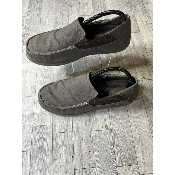 Crocs Mens Santa Cruz Lux 2 Khaki Tan Slip On Shoes Size Men's M9 Pre Owned