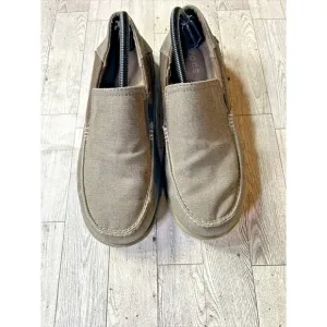 Crocs Mens Santa Cruz Lux 2 Khaki Tan Slip On Shoes Size Men's M9 Pre Owned
