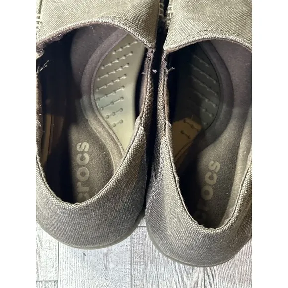Crocs Mens Santa Cruz Lux 2 Khaki Tan Slip On Shoes Size Men's M9 Pre Owned