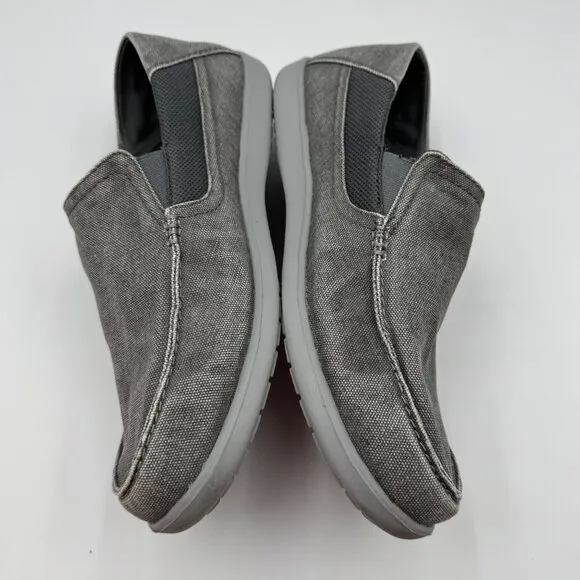 Crocs Santa Cruz Mens Size 12 Canvas Slip-On Loafers Gray
