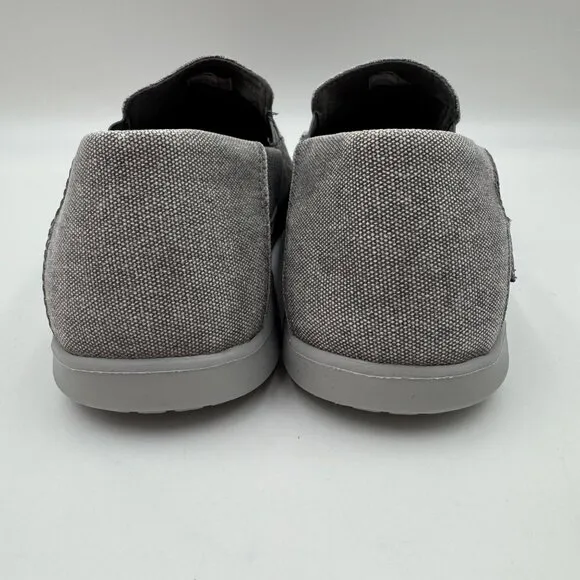 Crocs Santa Cruz Mens Size 12 Canvas Slip-On Loafers Gray