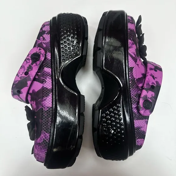 CROCS Stomp Hyper Floral Platform Clog RARE!