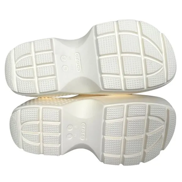 Crocs Stomp Slide Men’s 7 Women’s 9 Slides Sandals Chalk White 209346 New