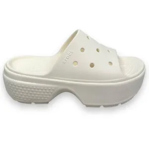 Crocs Stomp Slide Men’s 7 Women’s 9 Slides Sandals Chalk White 209346 New