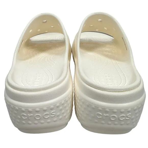 Crocs Stomp Slide Men’s 7 Women’s 9 Slides Sandals Chalk White 209346 New