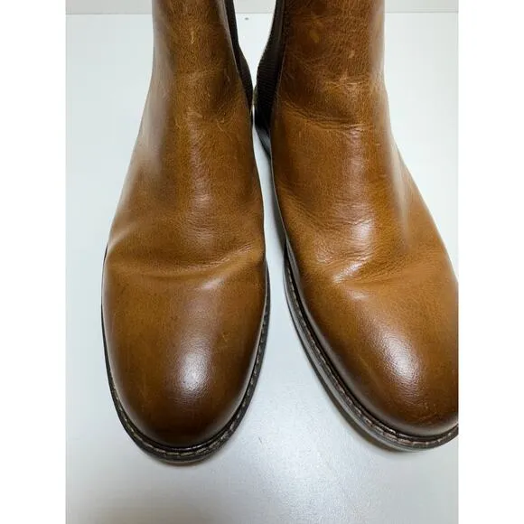Crown Vintage Cognac Glory 2 Chelsea Men’s Leather Boots Sz 9.5