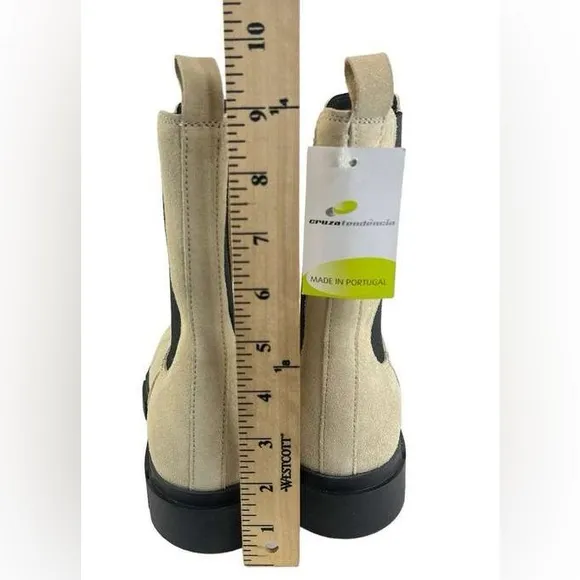 CRUZA TENDENCIA Made in Portugal Chelsea Suede Leather Boots
