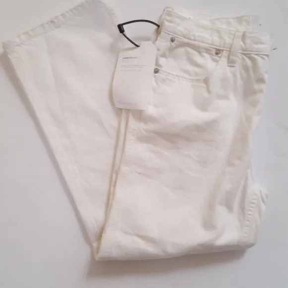Current/Elliott The Vanessa High-Rise Cropped White Jeans NWT