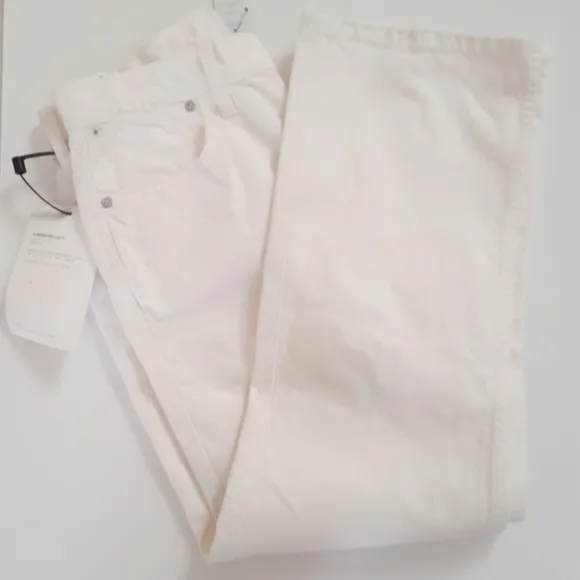 Current/Elliott The Vanessa High-Rise Cropped White Jeans NWT