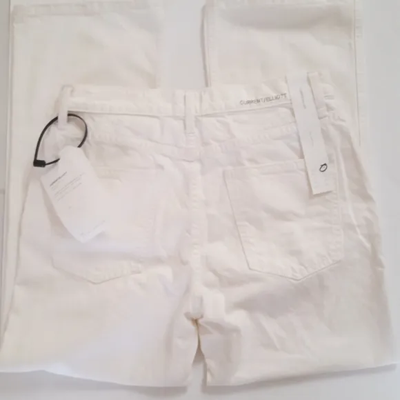 Current/Elliott The Vanessa High-Rise Cropped White Jeans NWT