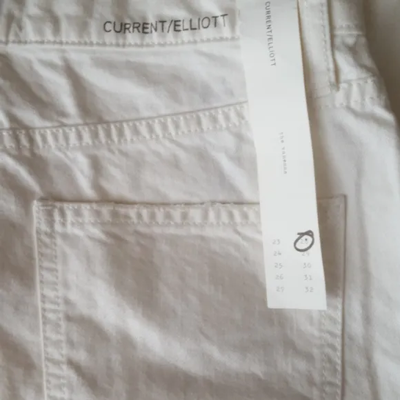 Current/Elliott The Vanessa High-Rise Cropped White Jeans NWT