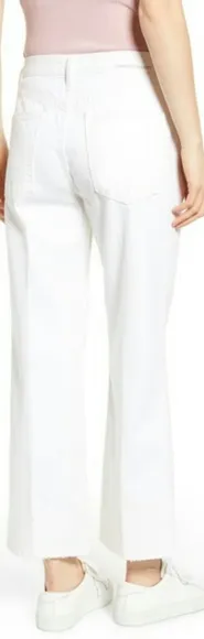 Current/Elliott The Vanessa High-Rise Cropped White Jeans NWT