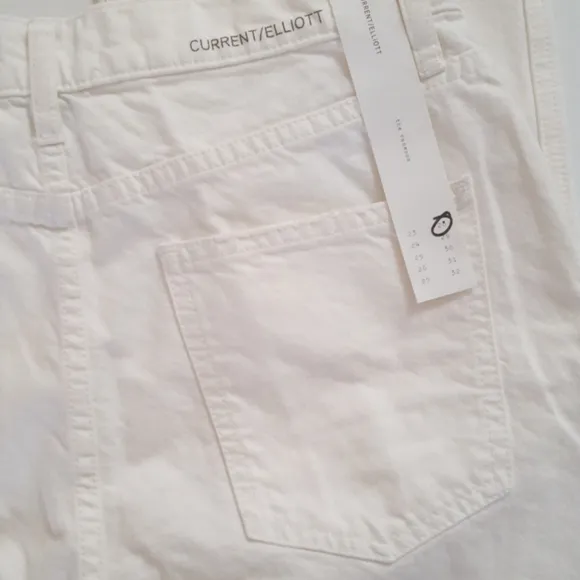 Current/Elliott The Vanessa High-Rise Cropped White Jeans NWT