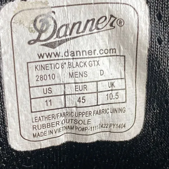 DANNER KINETIC SIDE-ZIP 8&quot; GORE-TEX Tactical BOOTS Men’s size  11