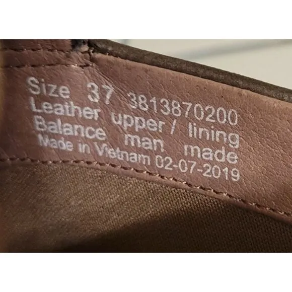 Dansko Burnished Brown Leather Ankle Boots 37 Side Zip Block Heels RAINA 6.5 7