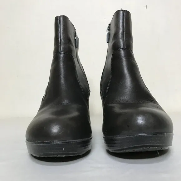 Dansko Faith Leather Wrapped &amp; Studded Wedge Heel Ankle Boots Size 41