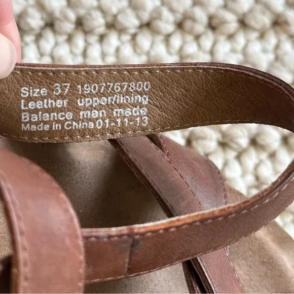 Dansko Frida Women’s Slingback Wedge Leather Strappy Sandals Size 37 EU | 7 US