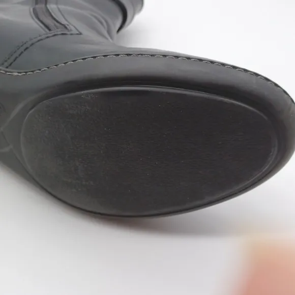 Dansko Leather Ankle Boots Zip Up Buckle Black Heeled Size EU 42 US 11.5-12