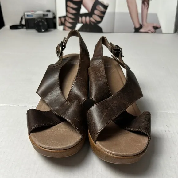 Dansko leather platform sandals