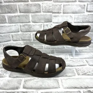 Dansko Men’s Size  9.5/10- 43 EU Brown Leather Fisherman Sandals