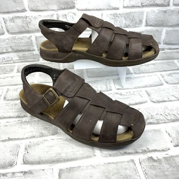 Dansko Men’s Size  9.5/10- 43 EU Brown Leather Fisherman Sandals