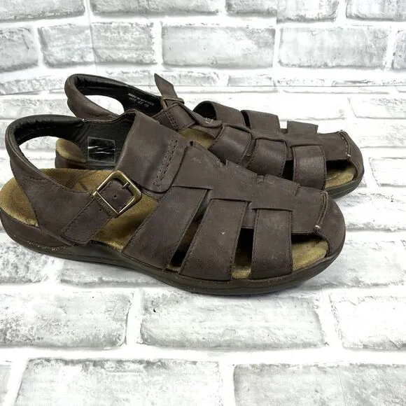 Dansko Men’s Size  9.5/10- 43 EU Brown Leather Fisherman Sandals