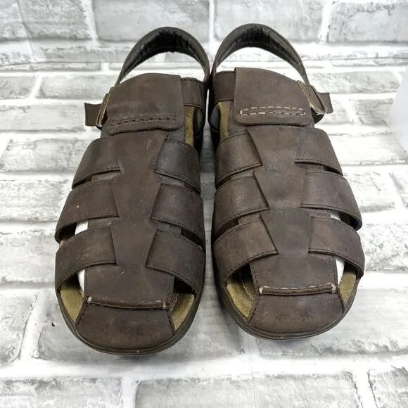 Dansko Men’s Size  9.5/10- 43 EU Brown Leather Fisherman Sandals