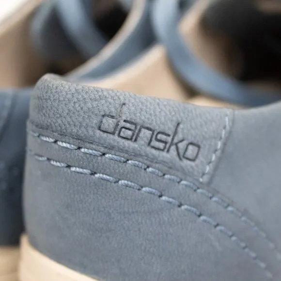 Dansko Suede Sneakers Leela Women's Size 6.5 Sporty Shoe Blue Leather Waterproof