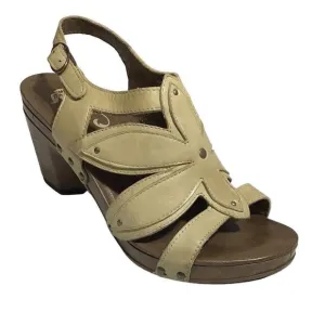 Dansko Nina Violet Leather Chunky Heel Sandals Size 39