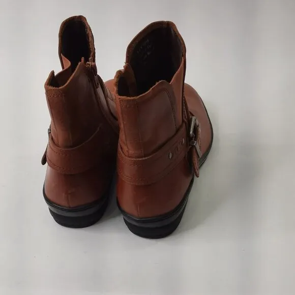 DAVID  TATE WOMEN ART ANKLE LUGGAGE LEATHER BOOTS SZ 8.5 M