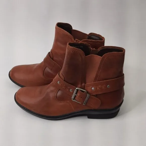 DAVID  TATE WOMEN ART ANKLE LUGGAGE LEATHER BOOTS SZ 8.5 M